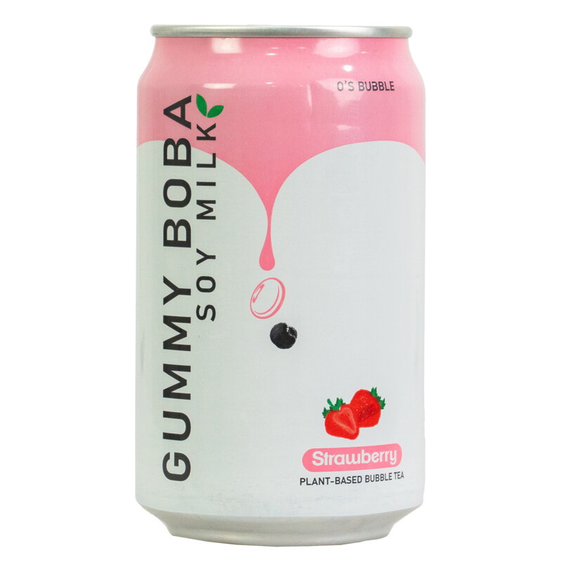 O´s Bubble Gummy Boba szójatej eper 315ml